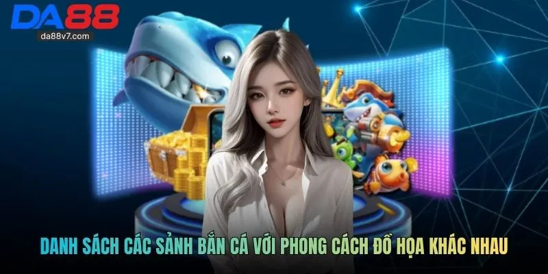 Danh sách các sảnh bắn cá với phong cách đồ họa khác nhau