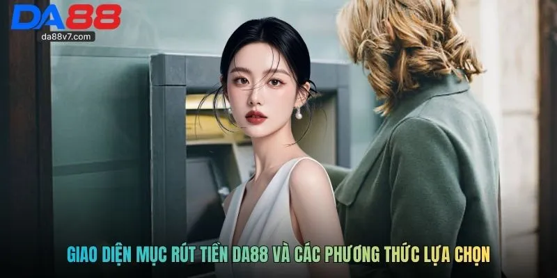 Giao diện mục rút tiền Da88 và các phương thức lựa chọn